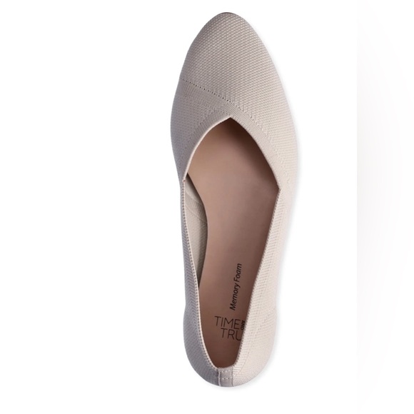 Time and Tru Shoes - NWT Time and Tru Knit Ballet Flats Tan Slip-On Comfort Shoes Size 6